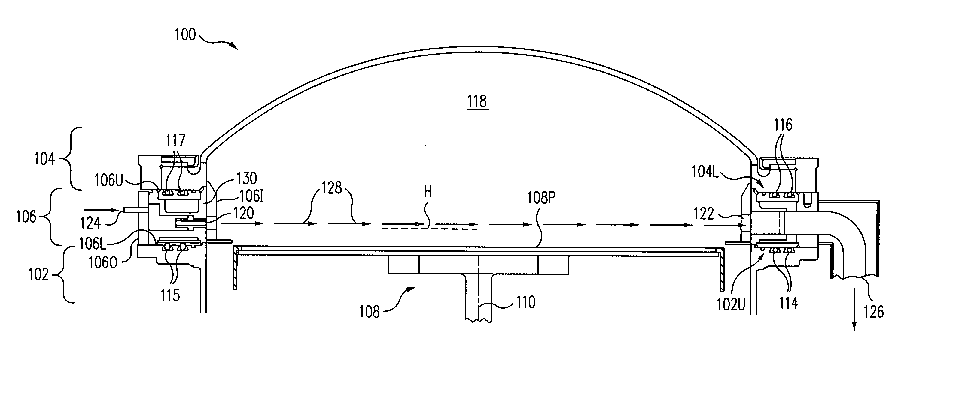 Gas ring and method of processing substrates
