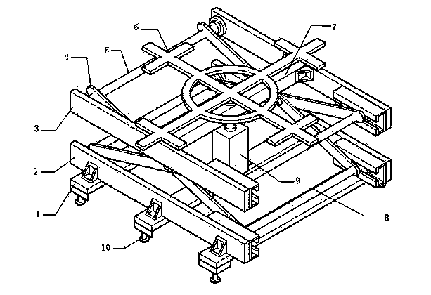 Photovoltaic module lifting and rotating mechanism