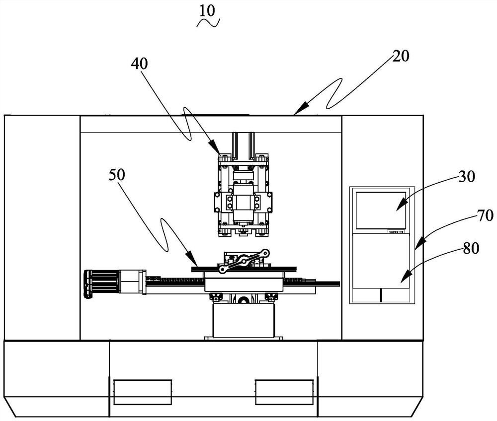 Numerical control machining center with elastic clamping jig