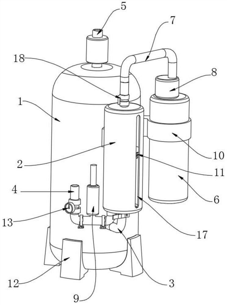 CO2 refrigeration compression device capable of quantitatively adding compression