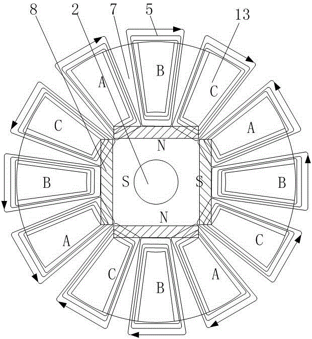 Hybrid excitation drive motor for electric vehicle