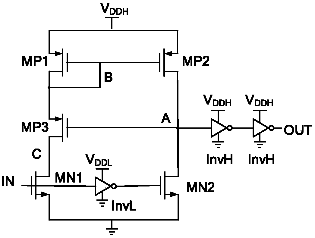 Input control diode-based level-shift circuit