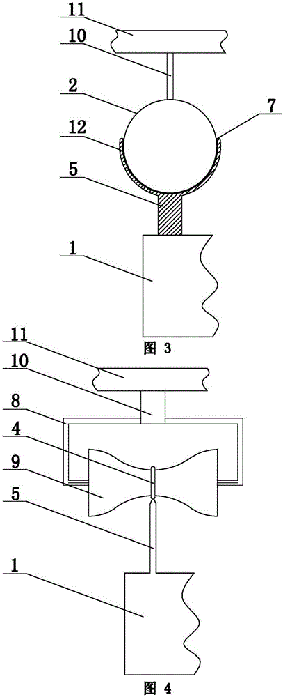 Power system cable wear-resistant suspension type hanging and alarming device