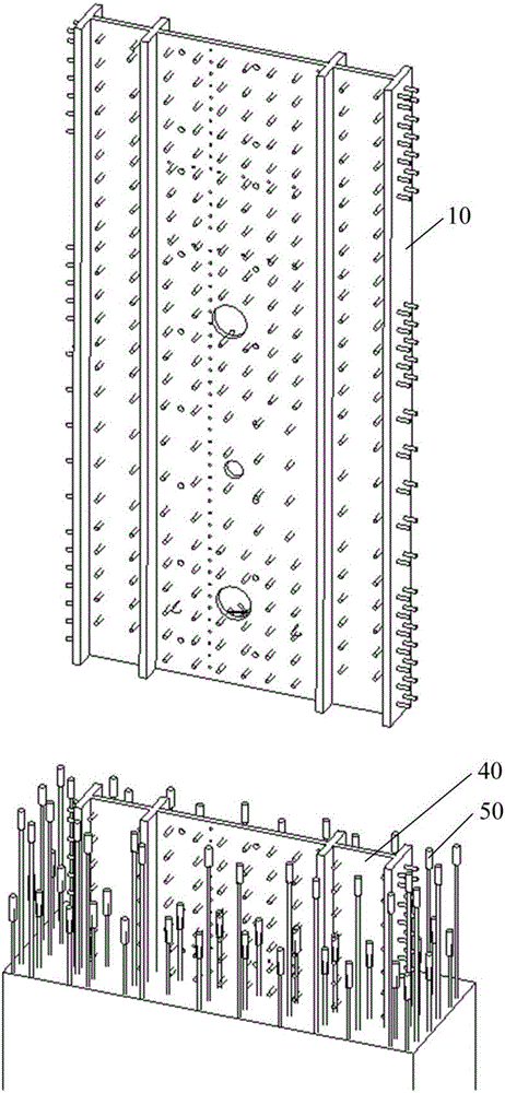 Entirely prefabricated monolayer steel plate-concrete composite shear wall and assembly method thereof