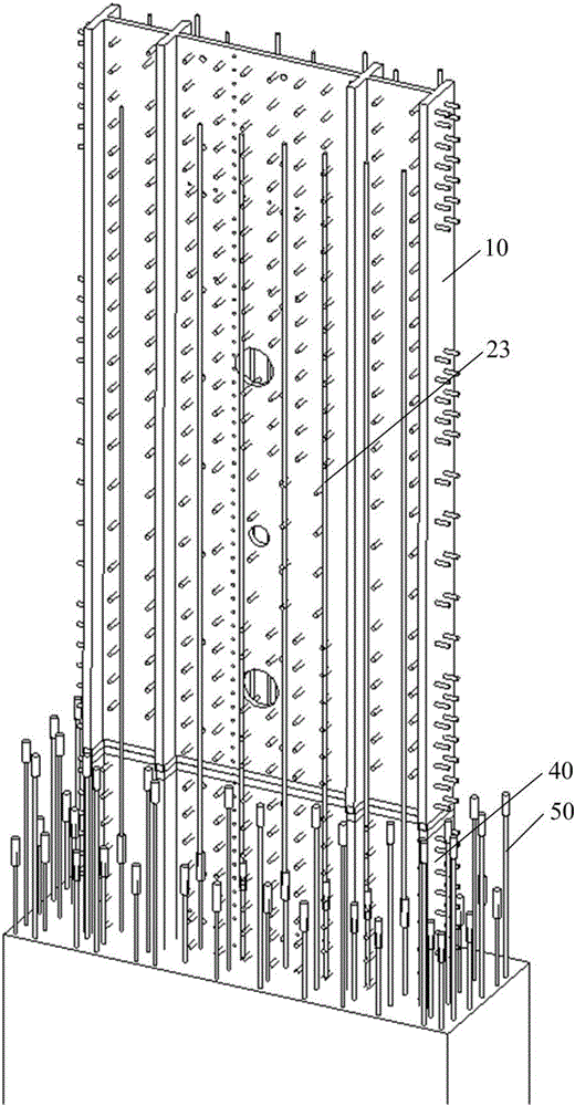 Entirely prefabricated monolayer steel plate-concrete composite shear wall and assembly method thereof