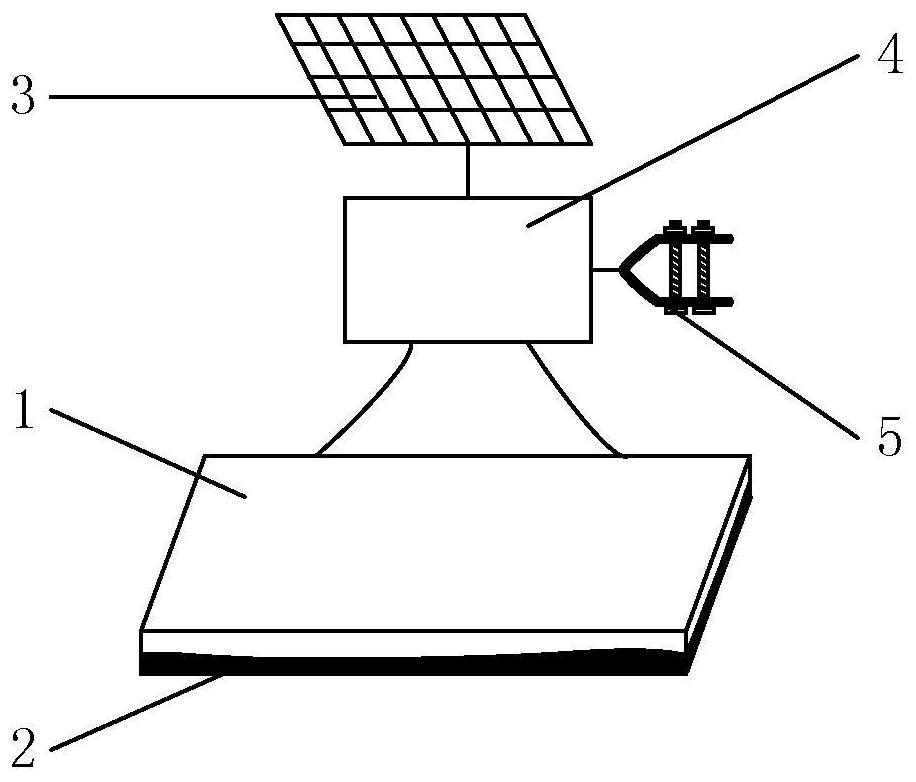 Bird repelling device and method for laying conducting film on tower cross arm