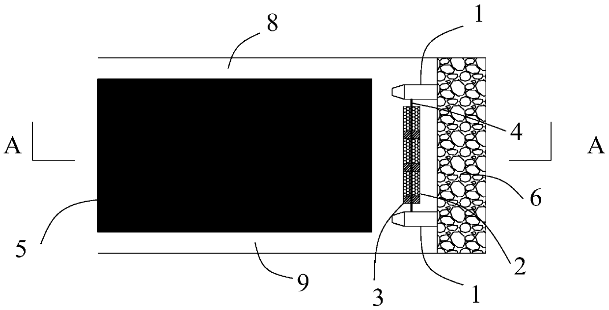 Guide-rail type soft coal seam working face steel wire mesh conveying device and using method thereof