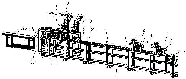 Double linkage packaged integral product two-step packaging equipment