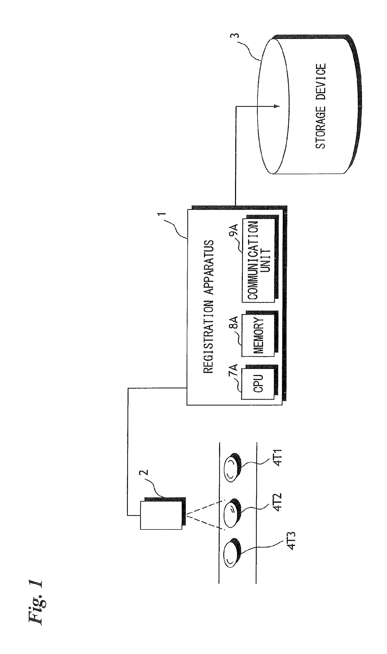Authenticity determination system, feature point registration apparatus and method of controlling operation of same, and matching determination apparatus and method of controlling operation of same