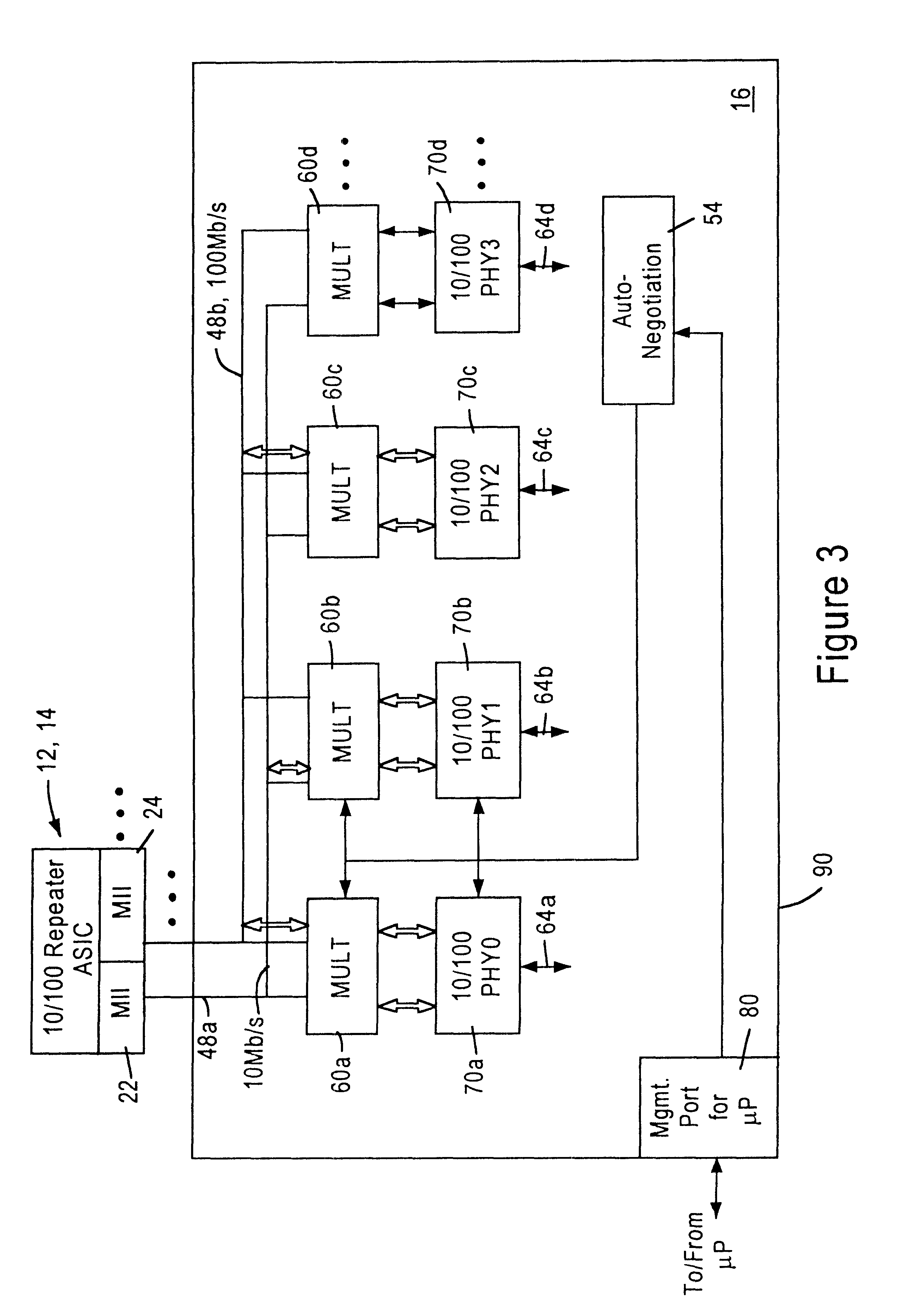 Network transceiver for steering network data to selected paths based on determined link speeds