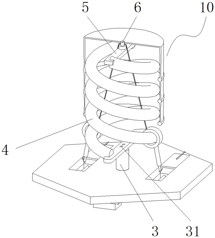 Maintenance system for reinforcing 5G communication tower antenna in typhoon weather