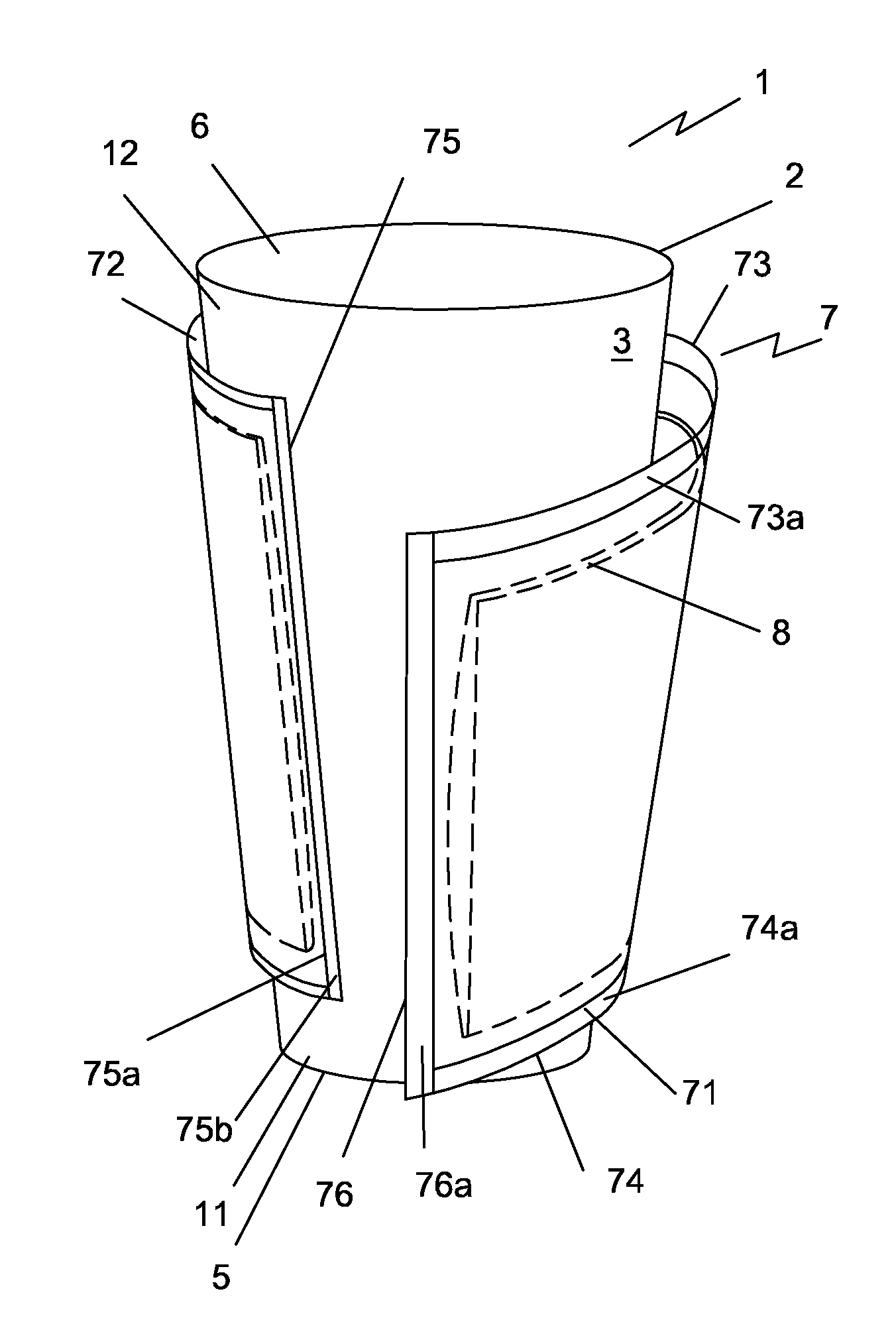 Insulated cup and a cover sheet therefor