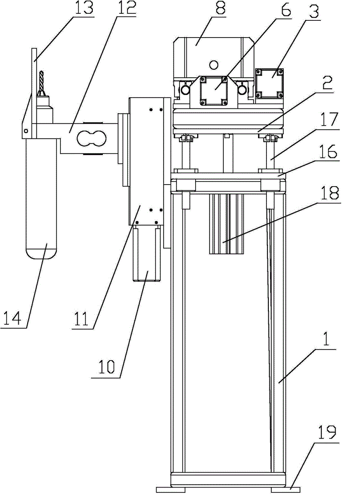 Automatic transmitting and positioning aluminum profile drilling machine and method