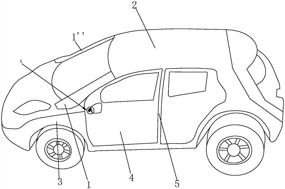 Vehicle without blind area corresponding to a pillars and b pillar