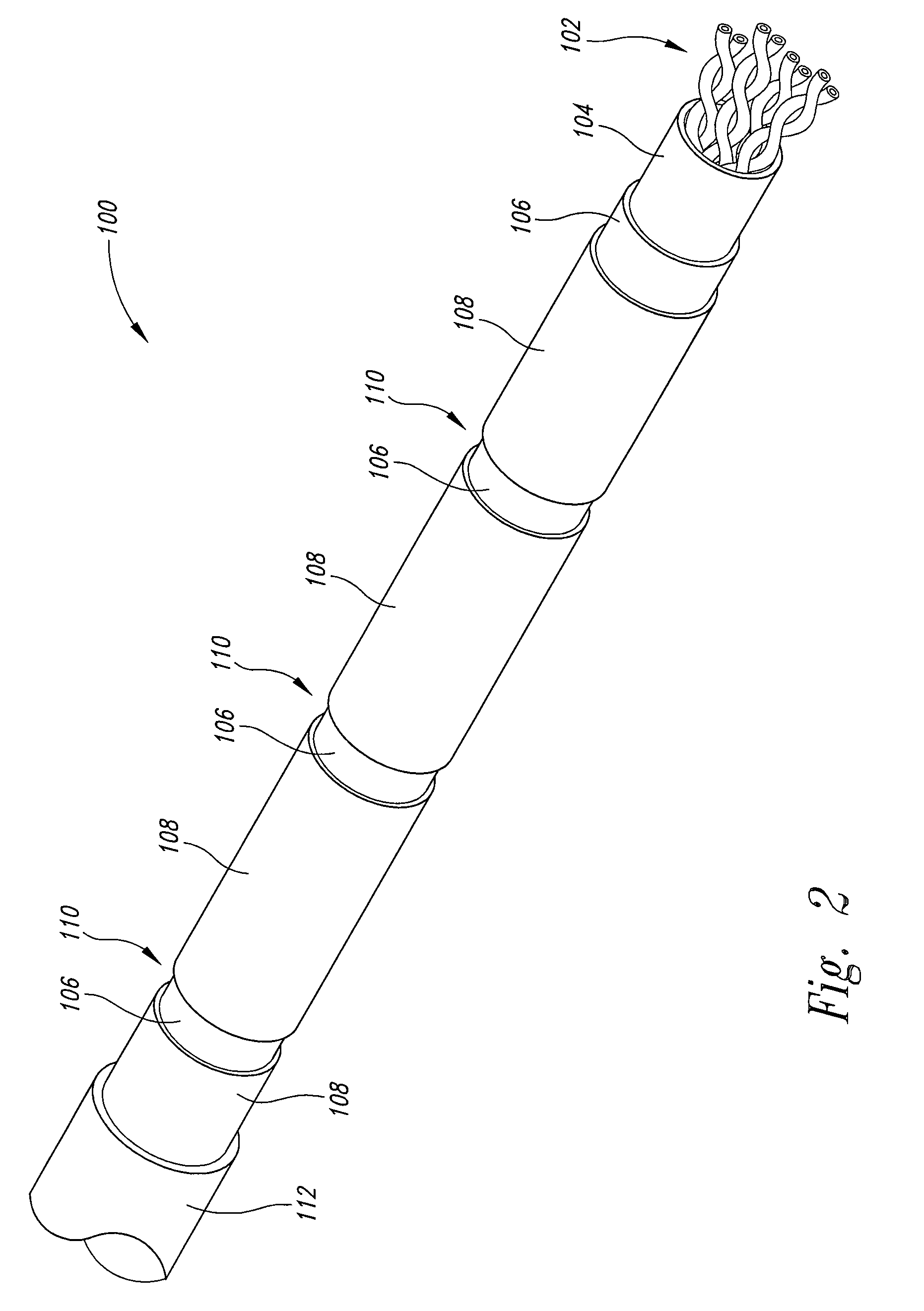 Discontinued cable shield system and method