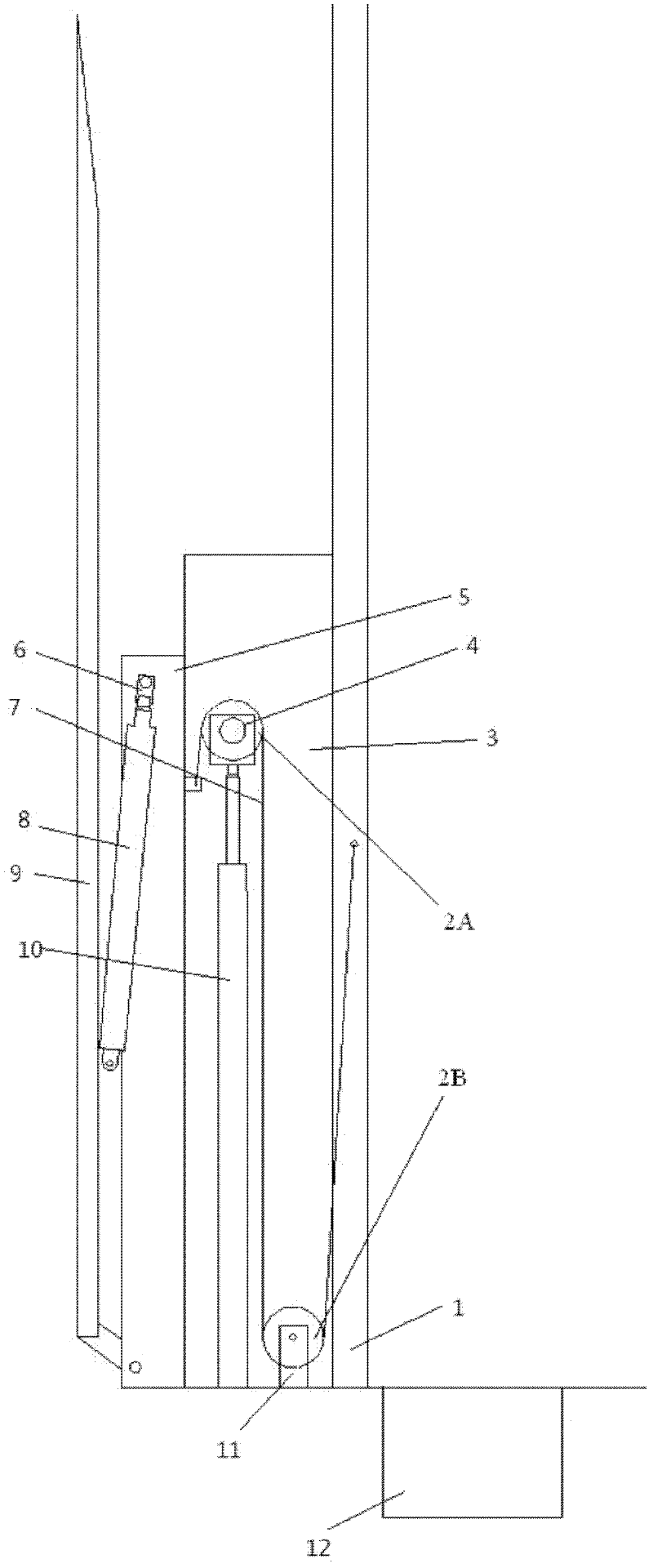 Multi-level lifting type tail plate device of logistic automobile