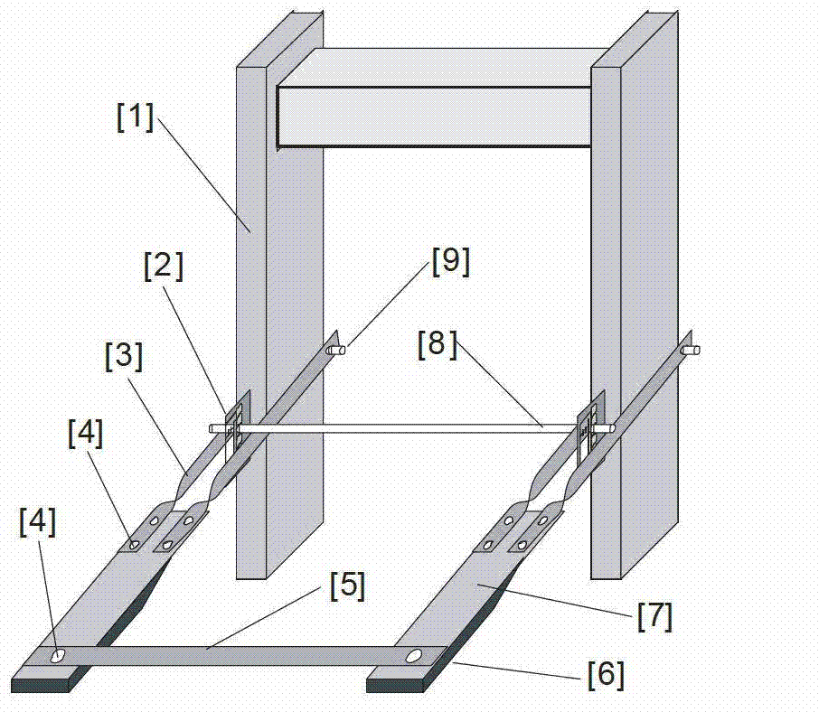 Support-increasing pressurizing anti-skidding stair