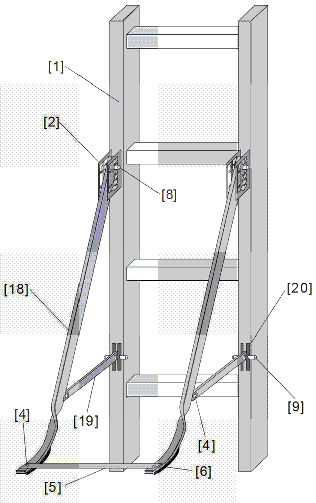 Support-increasing pressurizing anti-skidding stair