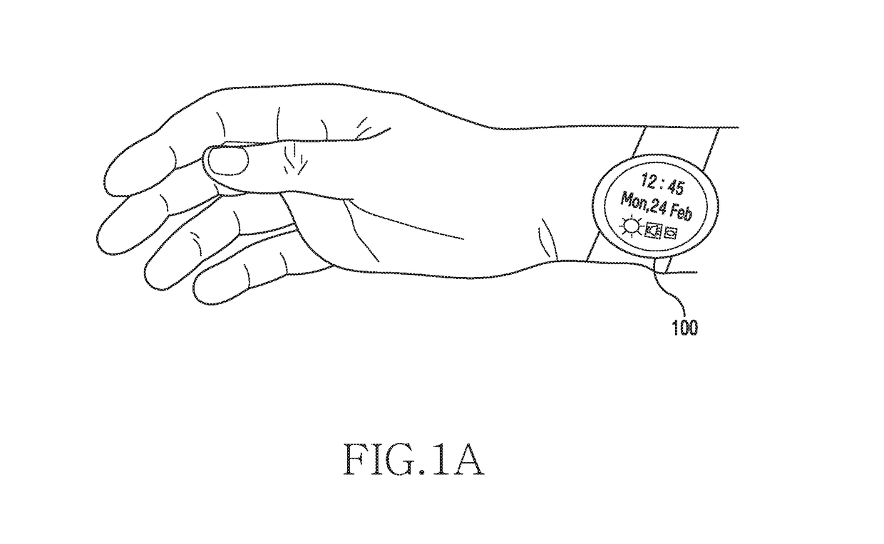 Method and wearable device for performing actions using body sensor array
