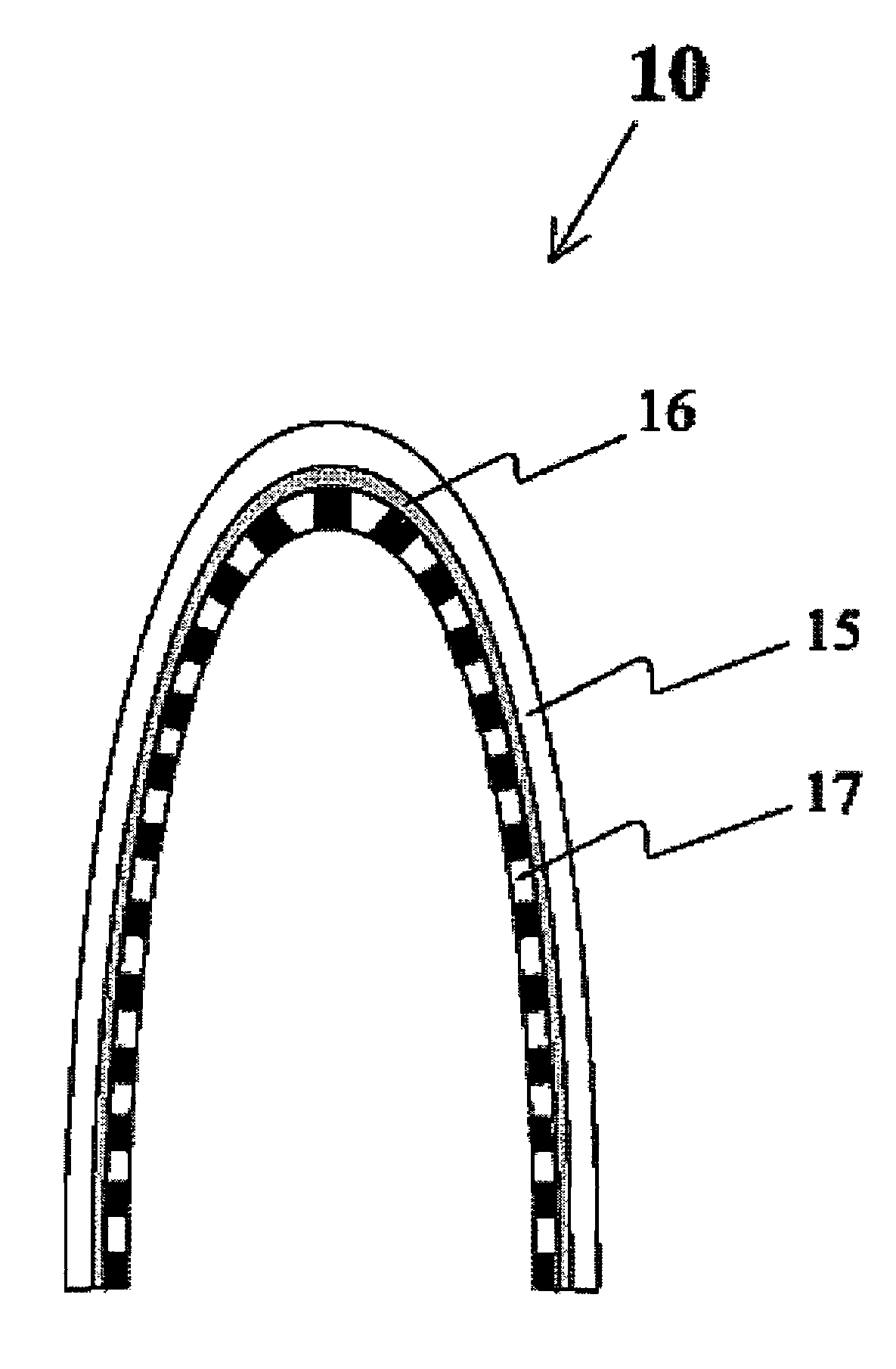 Polymeric shell adherently supported by a liner and a method of manufacture