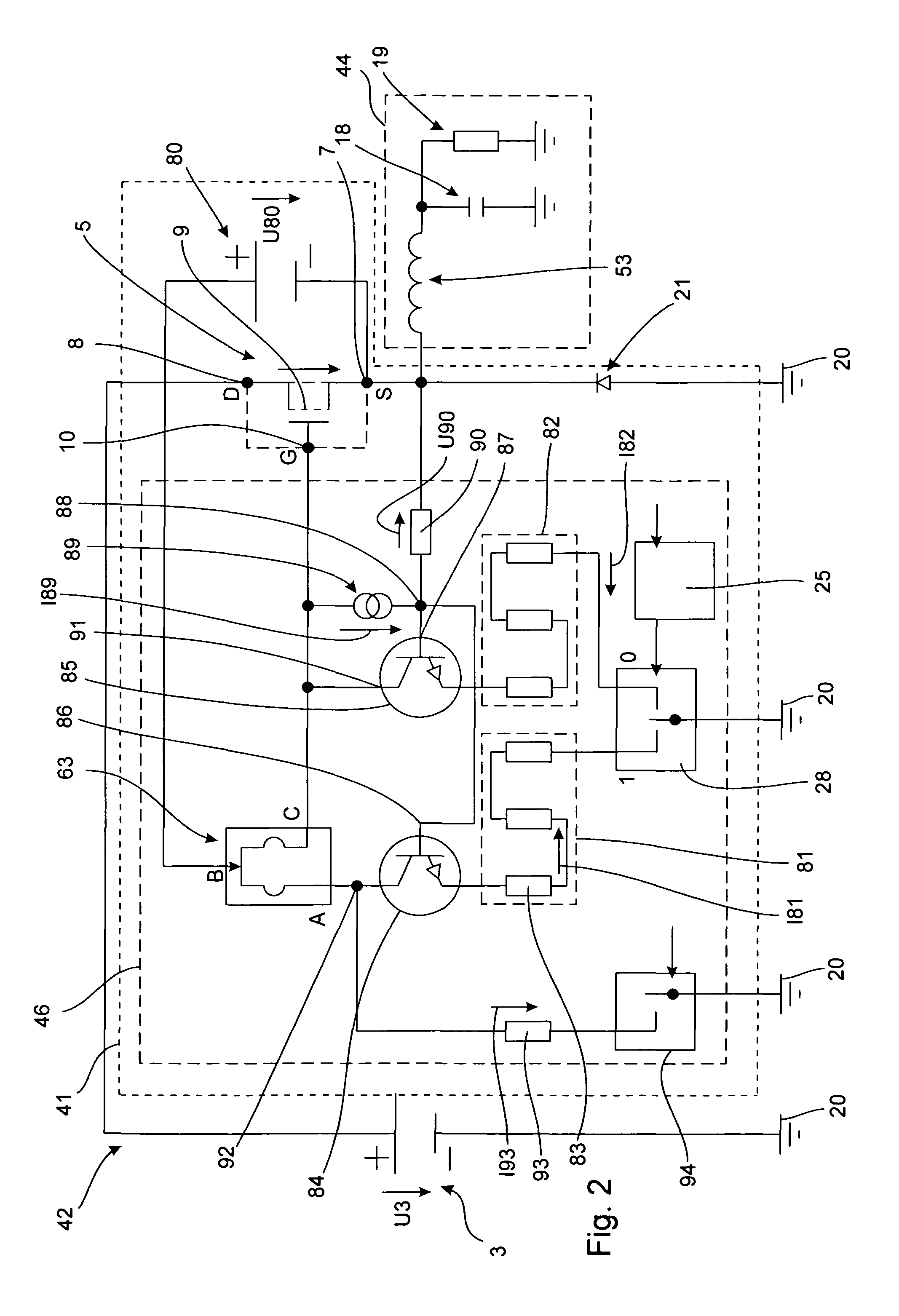 Control device and method for actuating a semiconductor switch