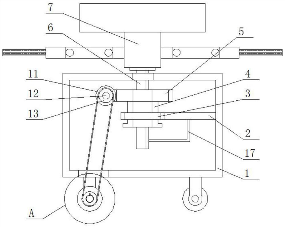 Height adjusting mechanism and traffic guidance robot based on height adjusting mechanism