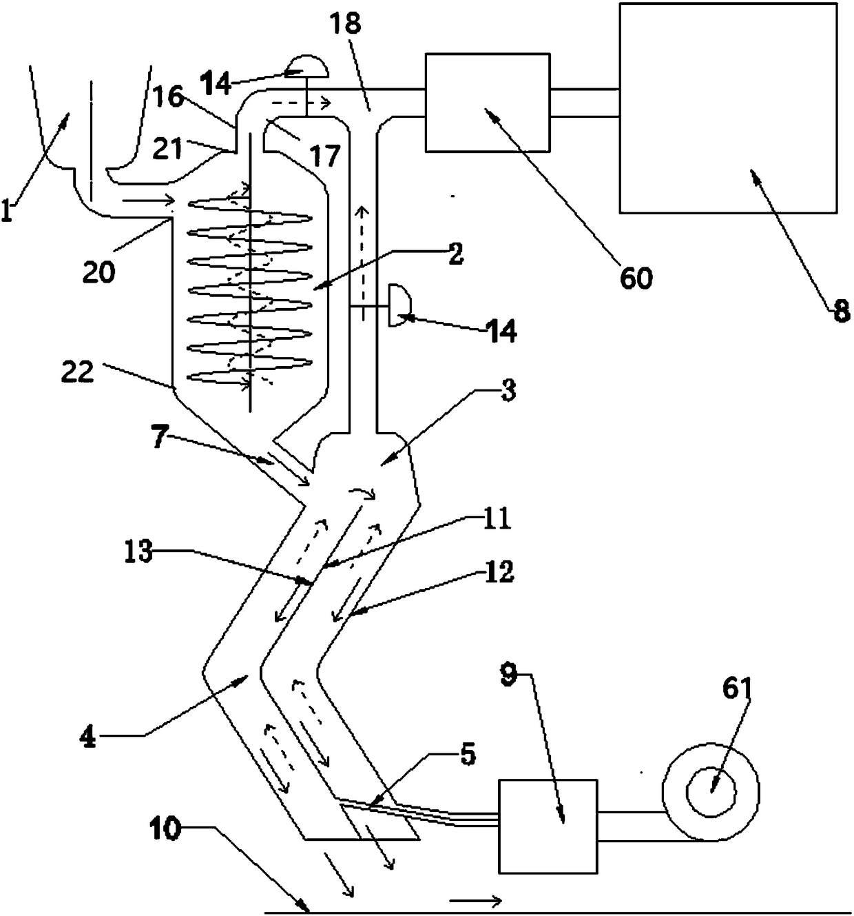 Combined wind-driven grain cleaning machine and combined wind-driven grain cleaning method thereof