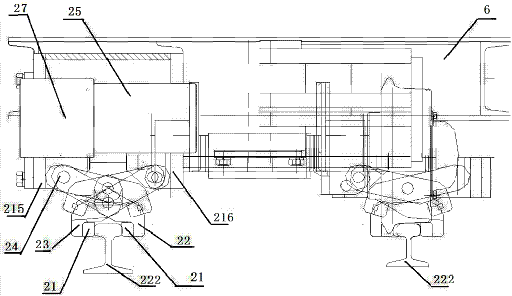 Hydraulic railclamping braking system of mine endless rope winch