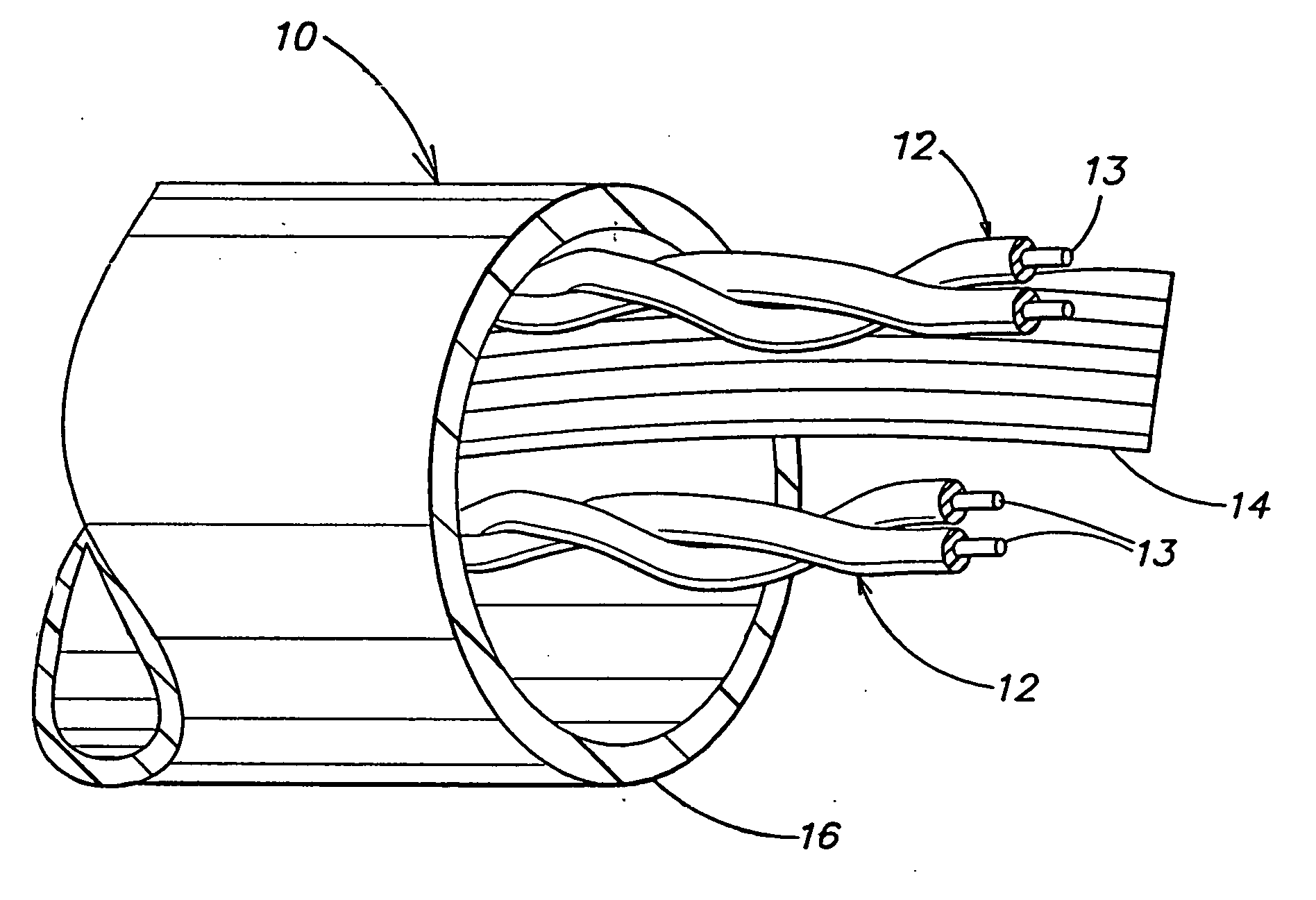 Multi-pair data cable with configurable core filling and pair separation