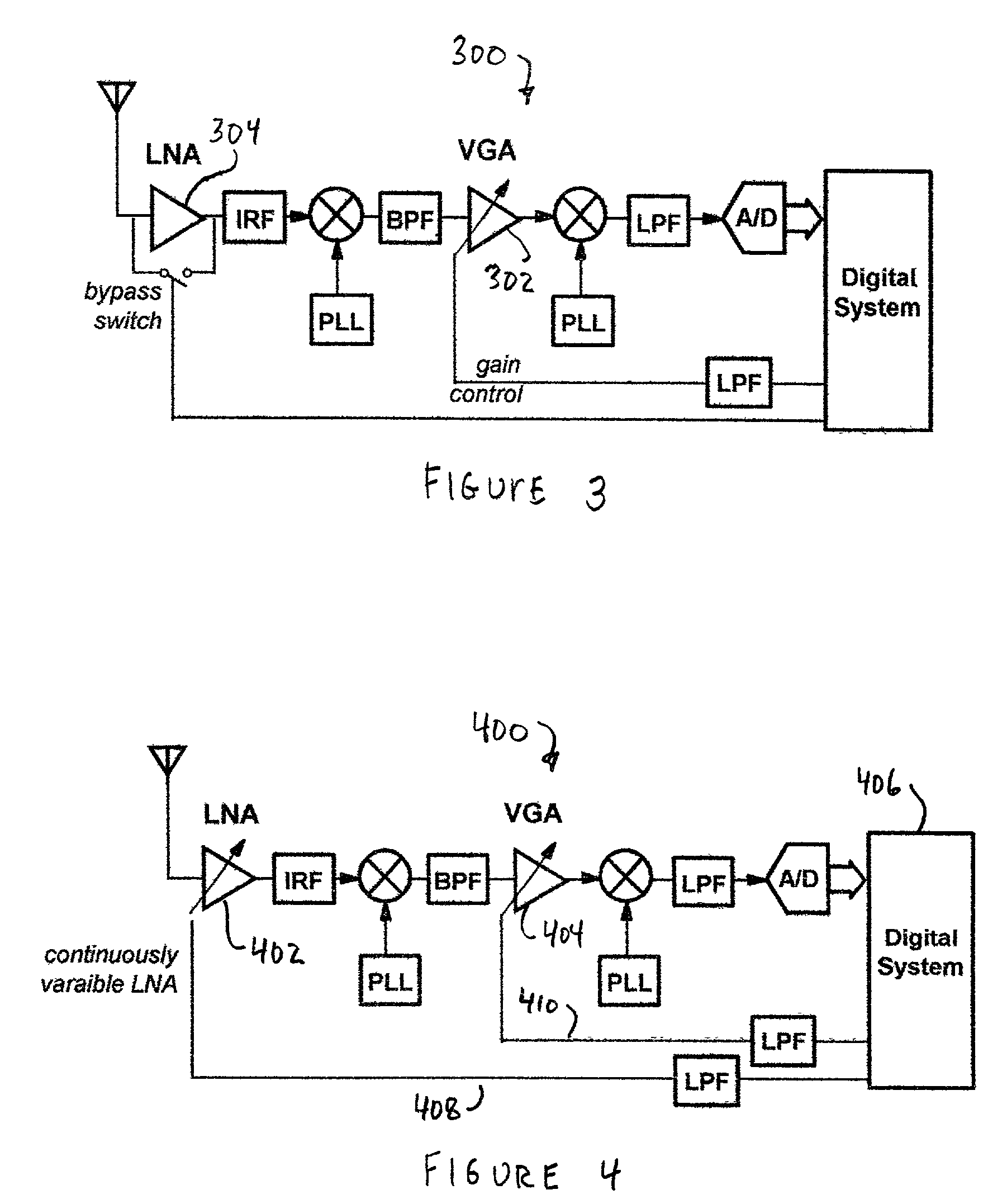 Variable-gain low noise amplifier to reduce linearity requirements on a radio receiver