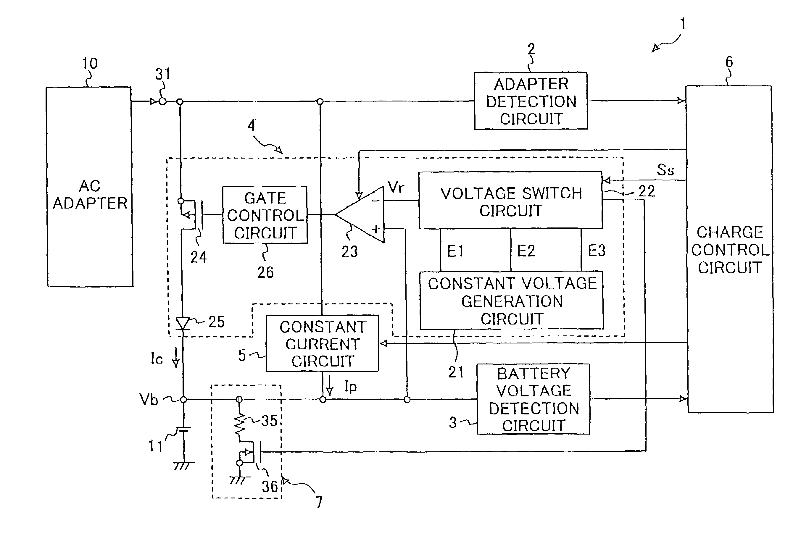 Charging circuit for secondary battery