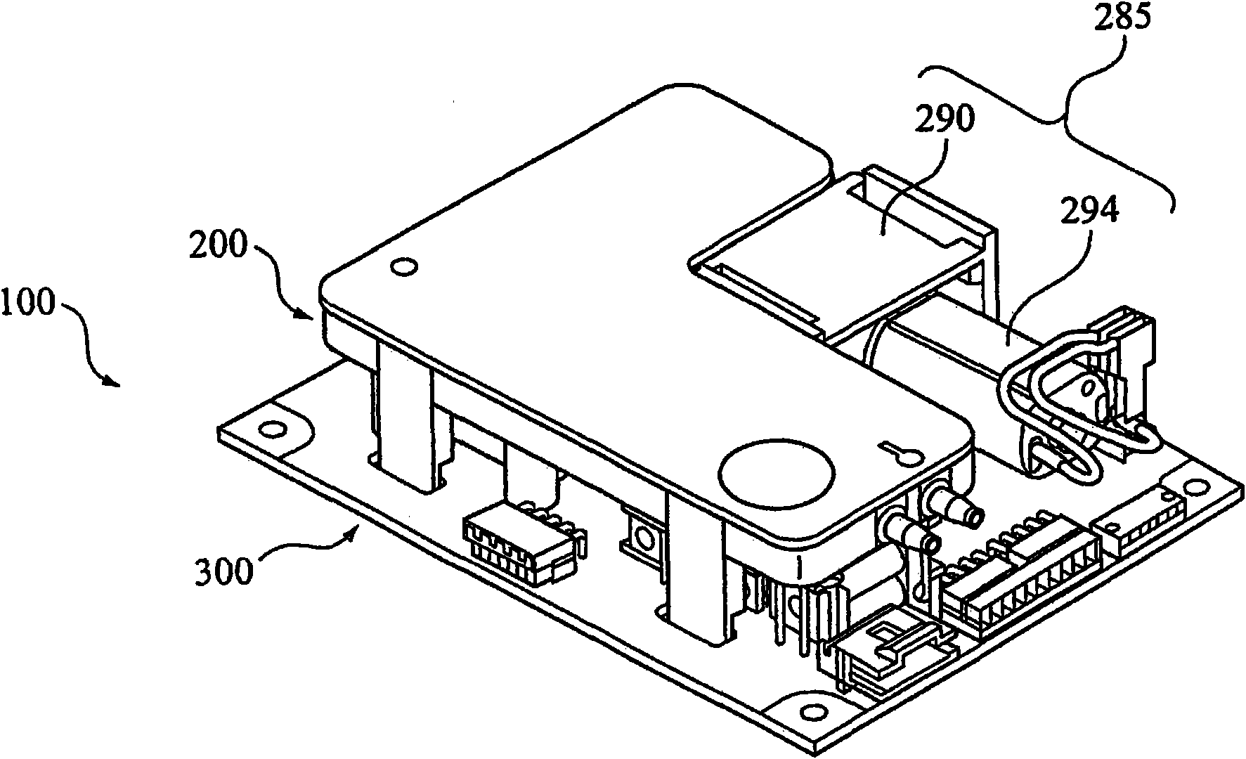 Electro-pneumatic assembly for use in a respiratory measurement system