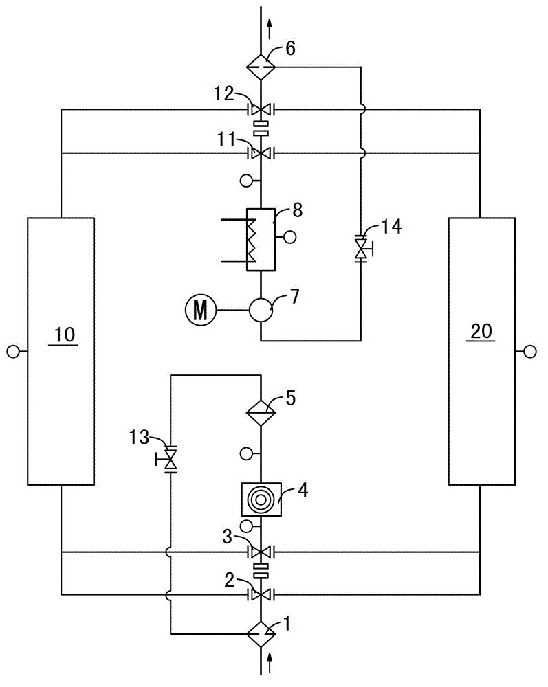 Three-way valve external circulation heating regenerative gas dryer