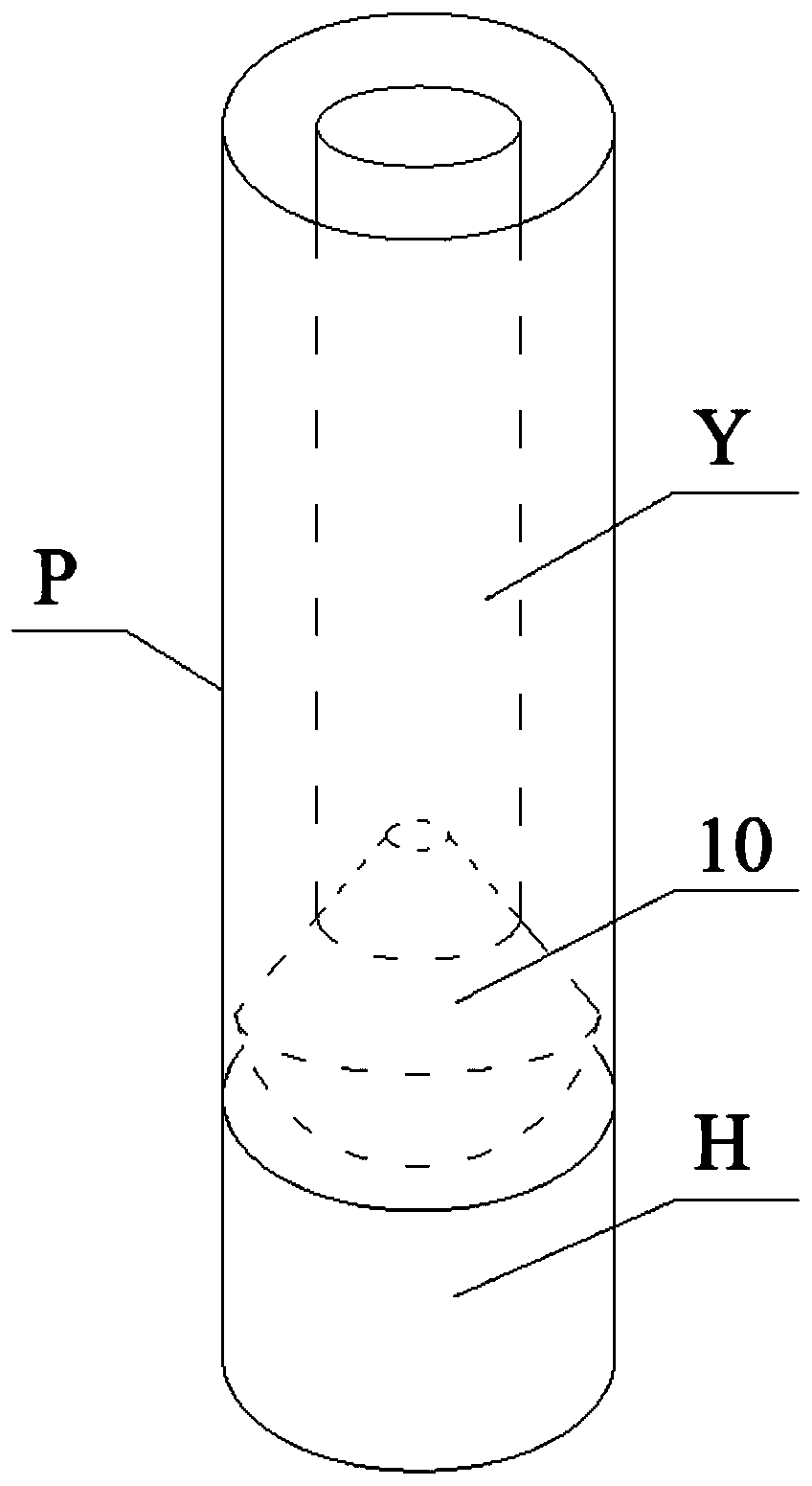 High wave impedance directional sliding combined energy dissipation body suitable for rock foundation excavation