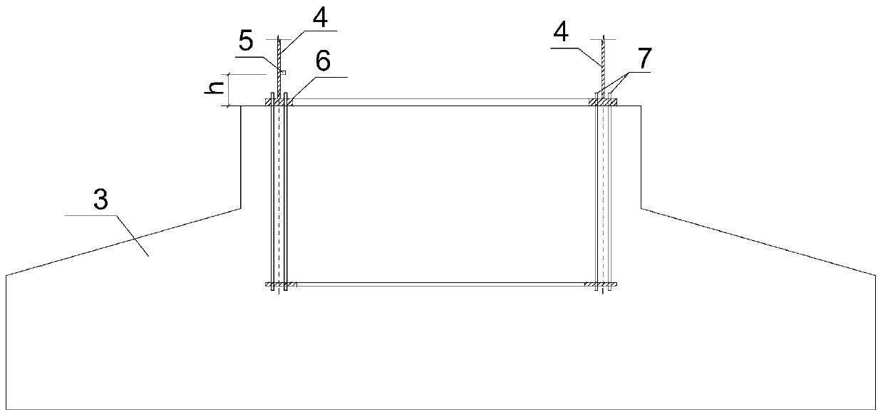 Deformation test device for connection between wind turbine tower and foundation and application thereof