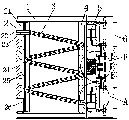 Room-temperature-adjustable curtain wall for constructional engineering