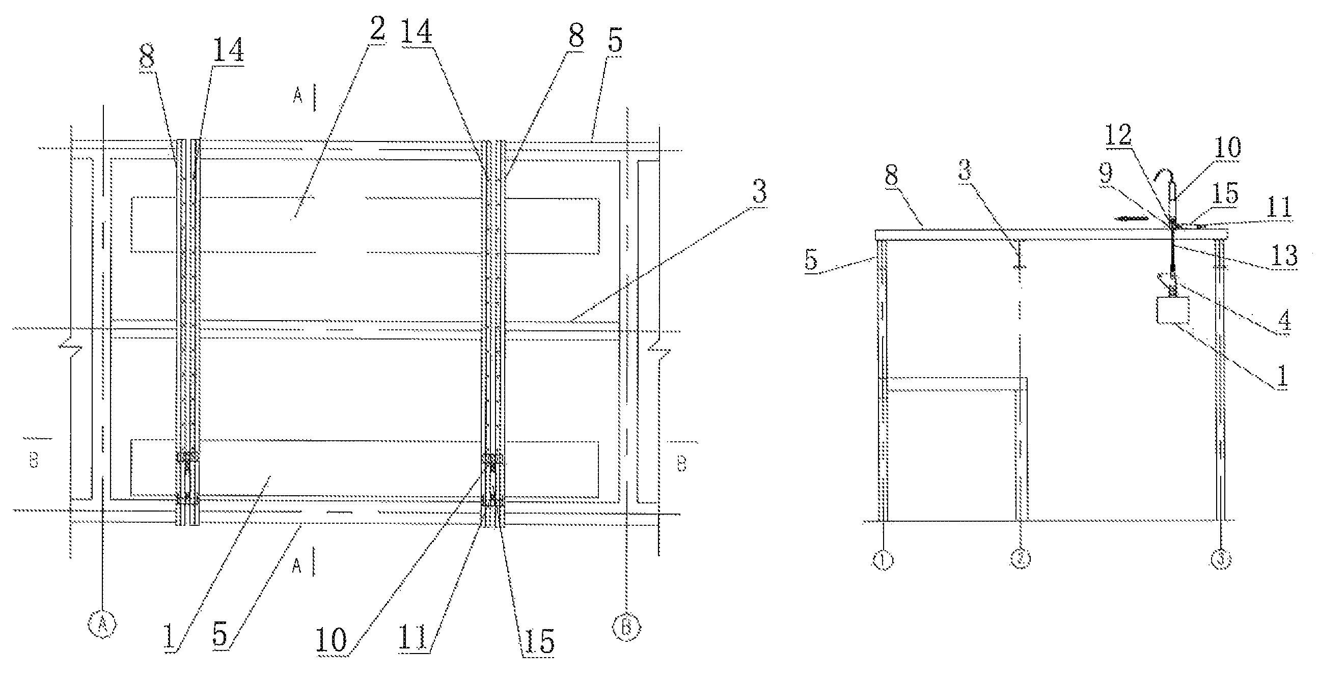 Construction apparatus and method for lifting and sliding object over barrier in horizontal direction