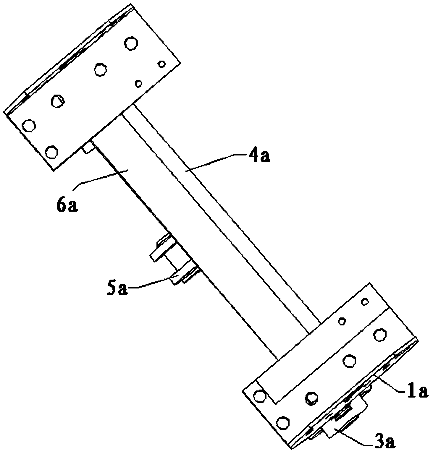 Tailored welding tool for landing leg supports of hooklifts