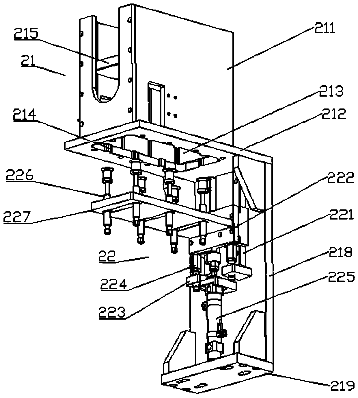 Automatic feeding and position correcting device for packaging bags