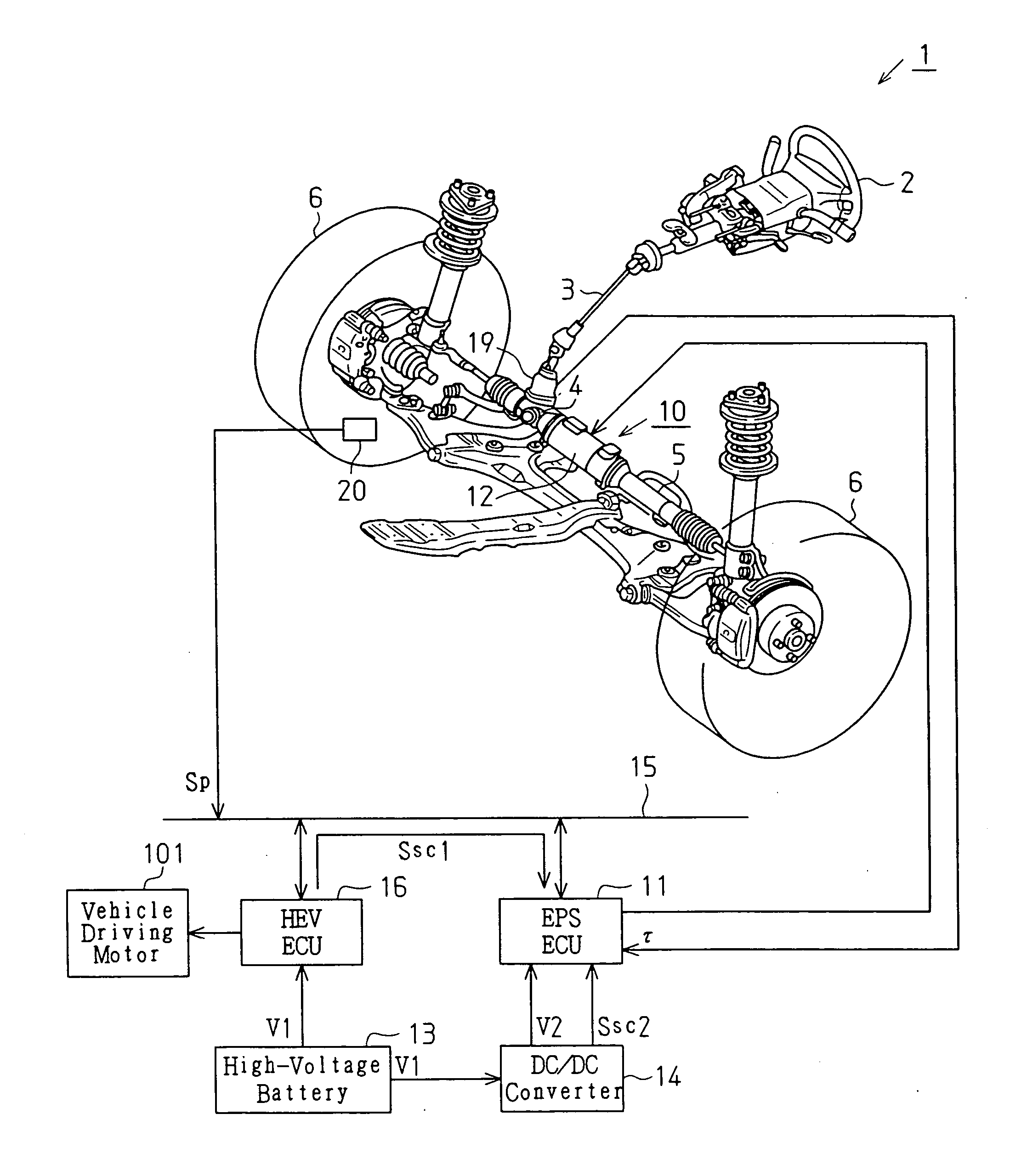 Electric power steering apparatus and electricity supply system