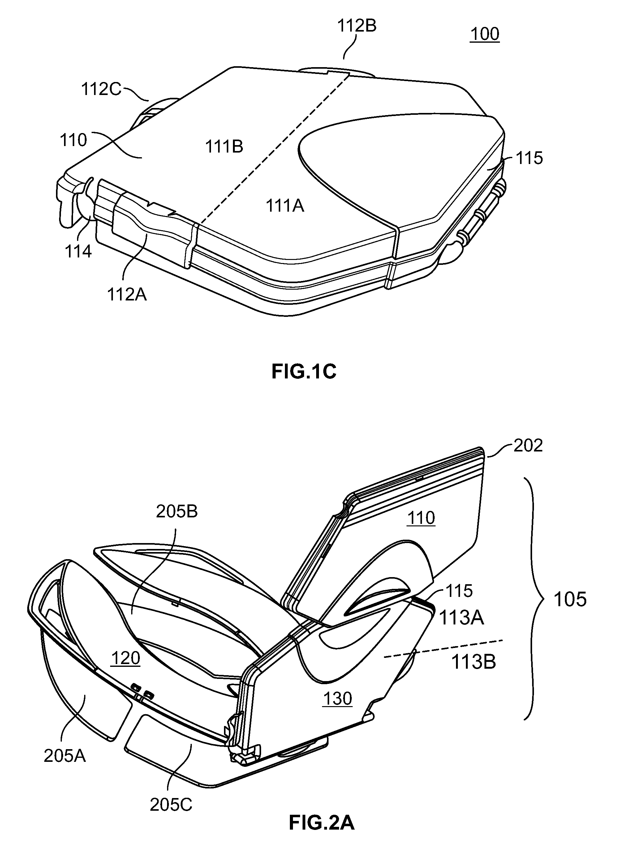 Portable toilet seat adapter with an integrated carrying case