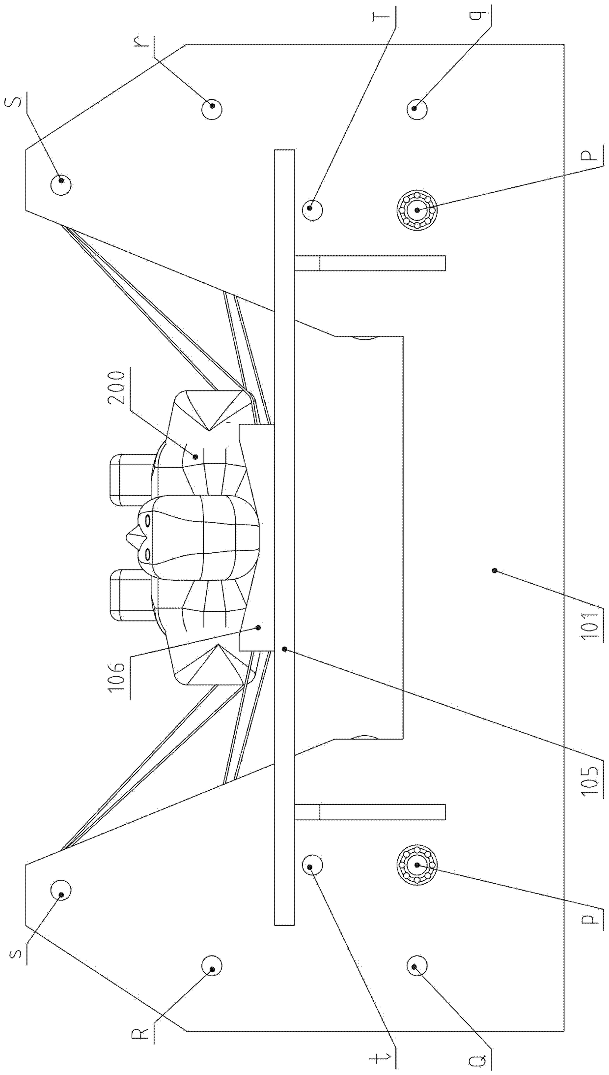 Self-adjusting elastic automatic scrubbing and washing machine