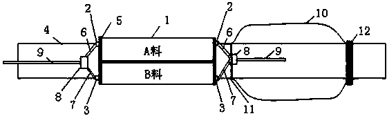 Gas extraction drill hole plugging method and device