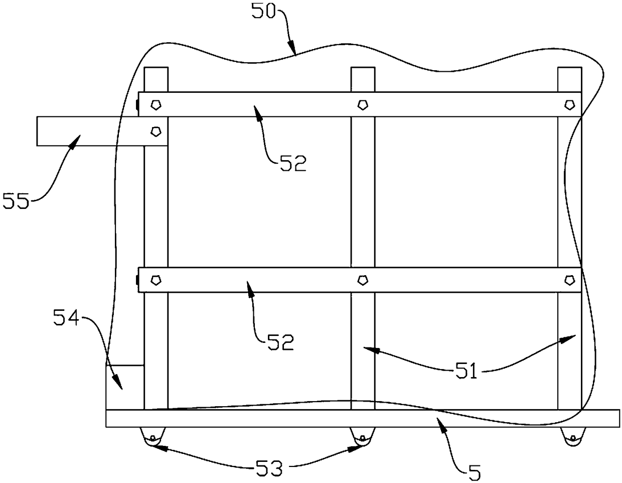 Mobile table board replacing device