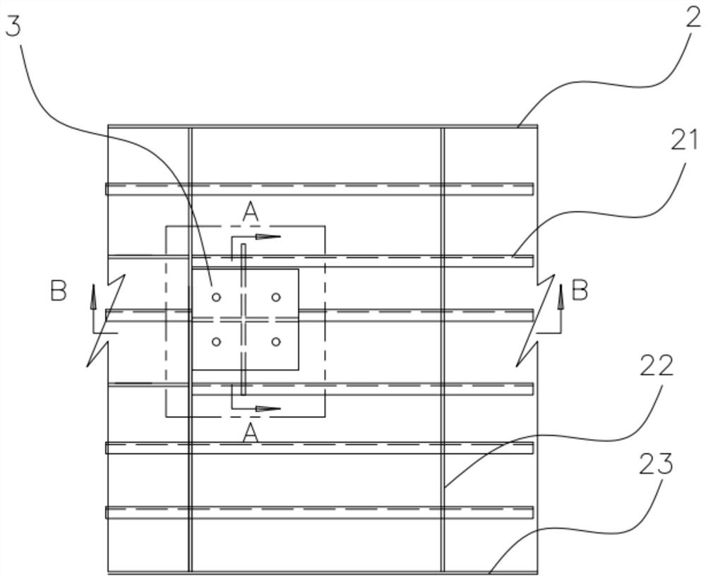 Combined base of ship lock shaft device