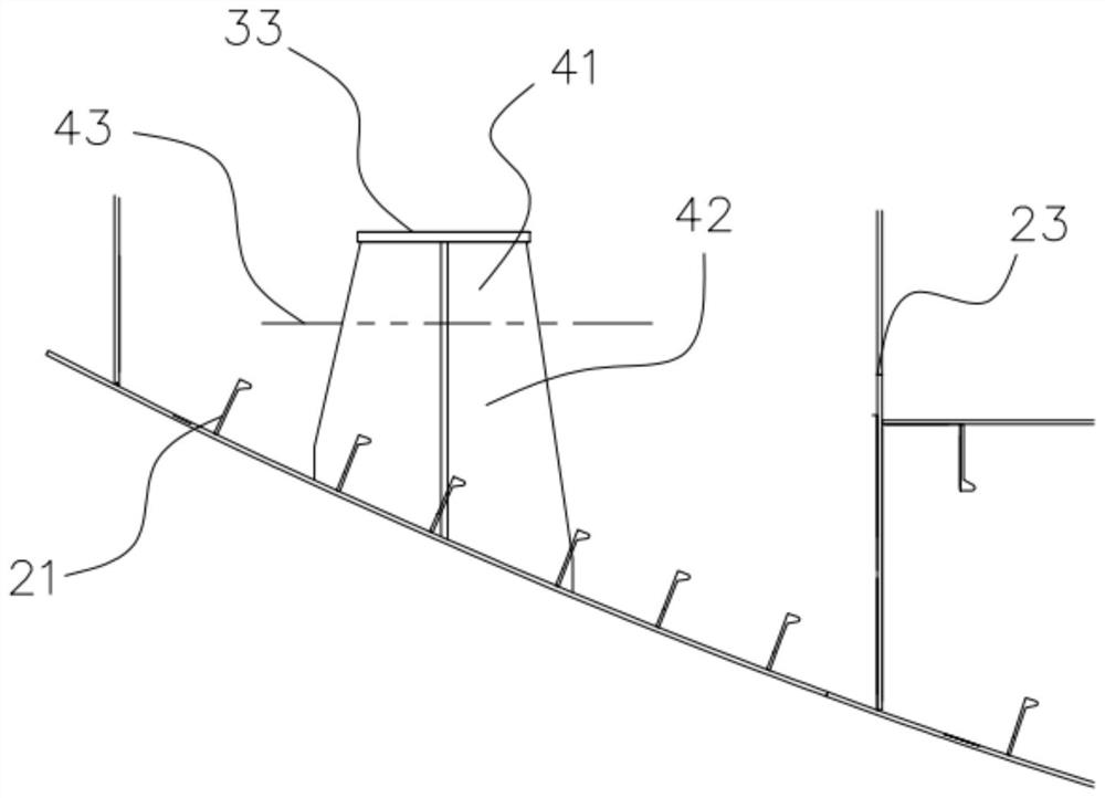 Combined base of ship lock shaft device