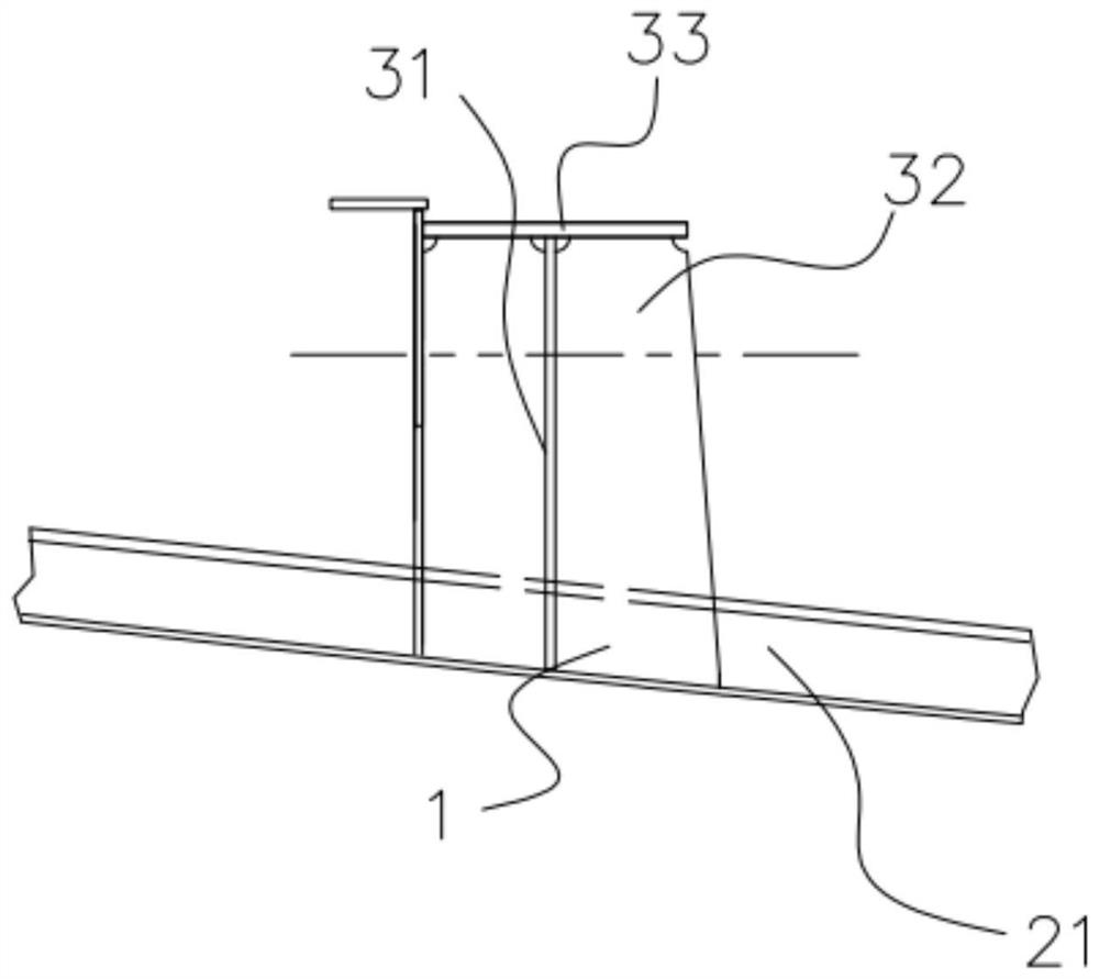 Combined base of ship lock shaft device