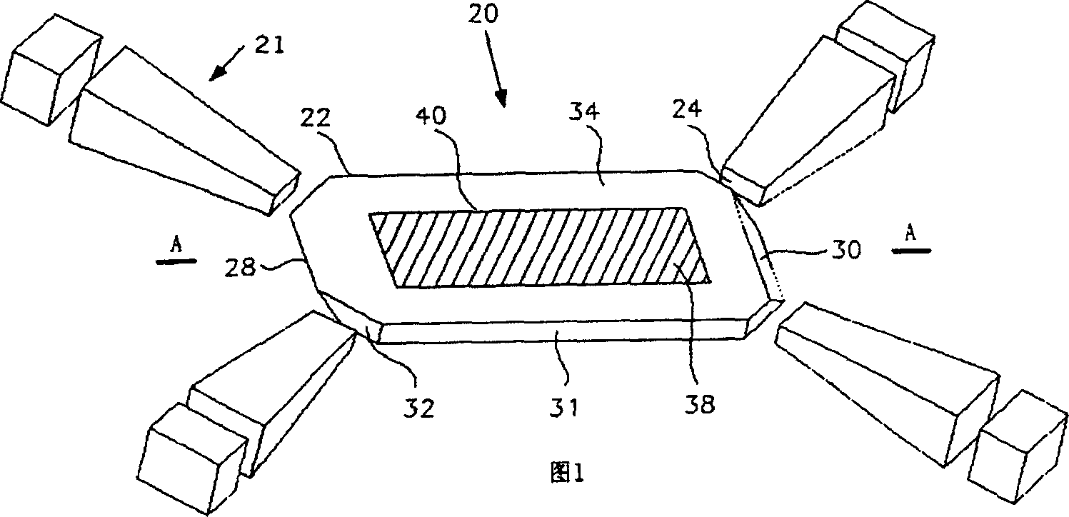 Corner pumping method for plate strip and its solid laser gain module