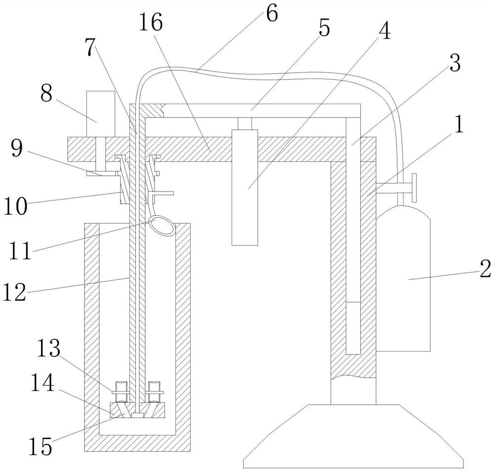 A safe aluminum water degassing and slag removal machine