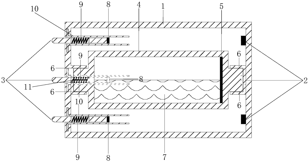 Measuring device for foundation pit deformation and measuring method